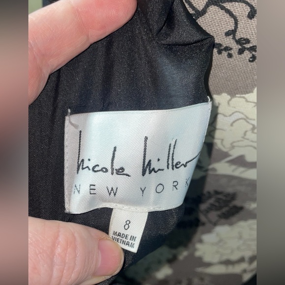 Nicole Miller New York Detail Floral Embellished Dress Sz 8 - Picture 6 of 9